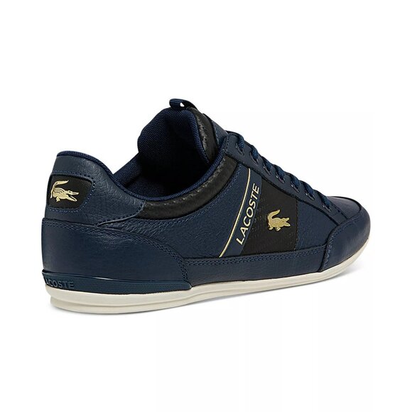 Lacoste Mens Chaymon 0120 Round Toe Lace up Sneaker Shoes Navy Black Size 8M NIB - Picture 4 of 5